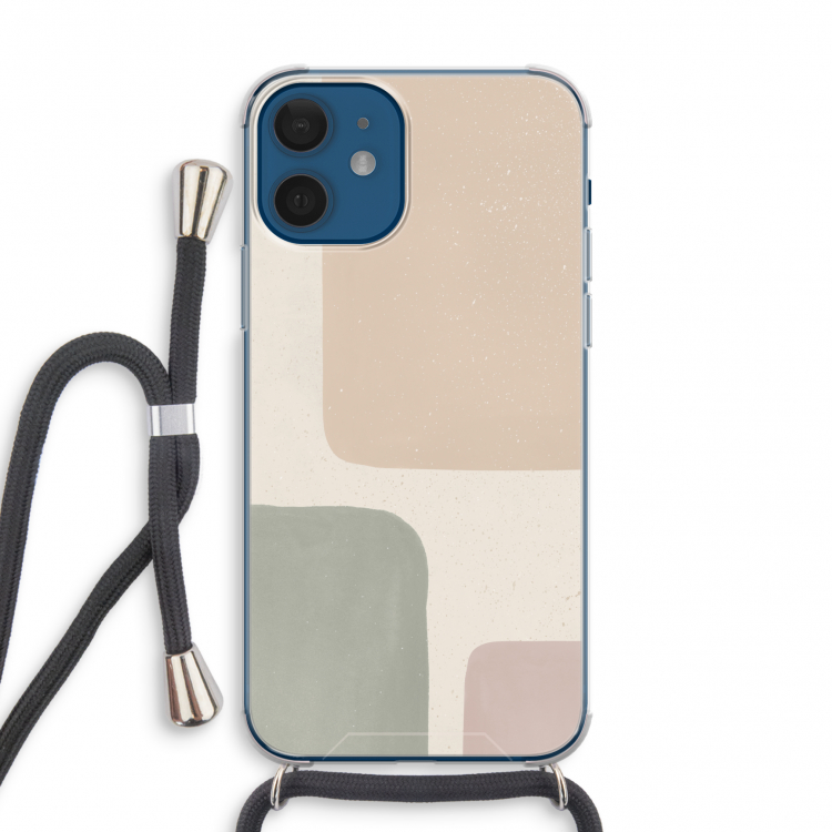 Geo #7: iPhone 12 mini Transparant Hoesje met koord
