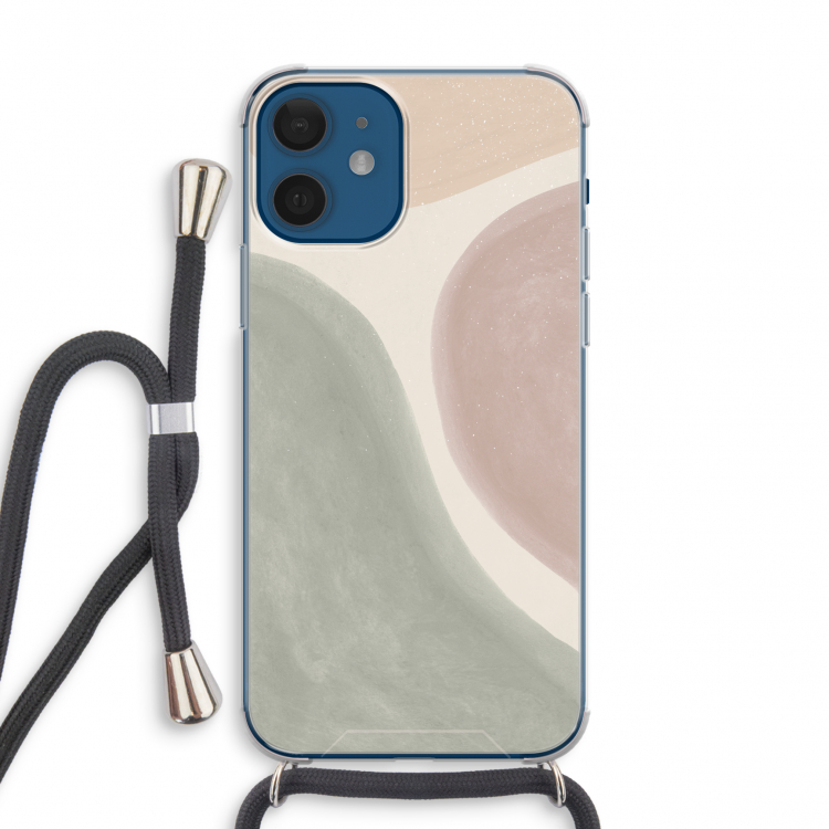 Geo #6: iPhone 12 mini Transparant Hoesje met koord