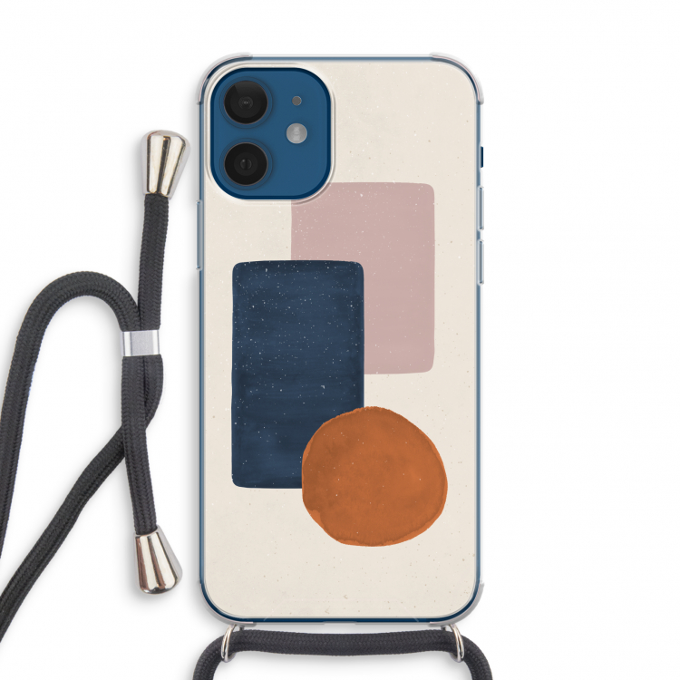 Geo #3: iPhone 12 mini Transparant Hoesje met koord