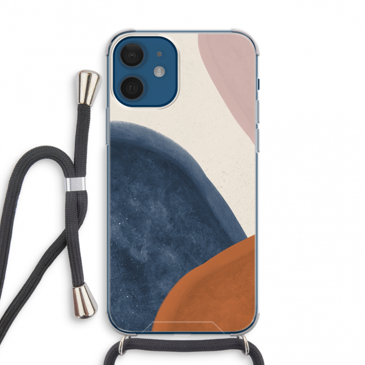 Geo #1: iPhone 12 mini Transparant Hoesje met koord