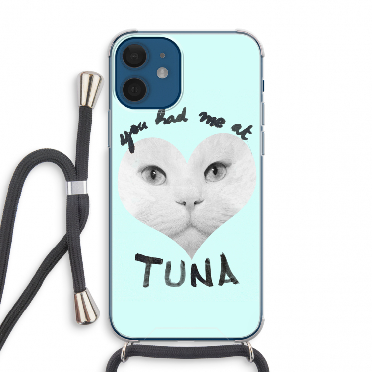 You had me at tuna: iPhone 12 mini Transparant Hoesje met koord