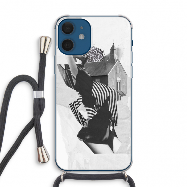 House: iPhone 12 mini Transparant Hoesje met koord