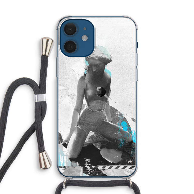 I will not feel a thing: iPhone 12 mini Transparant Hoesje met koord