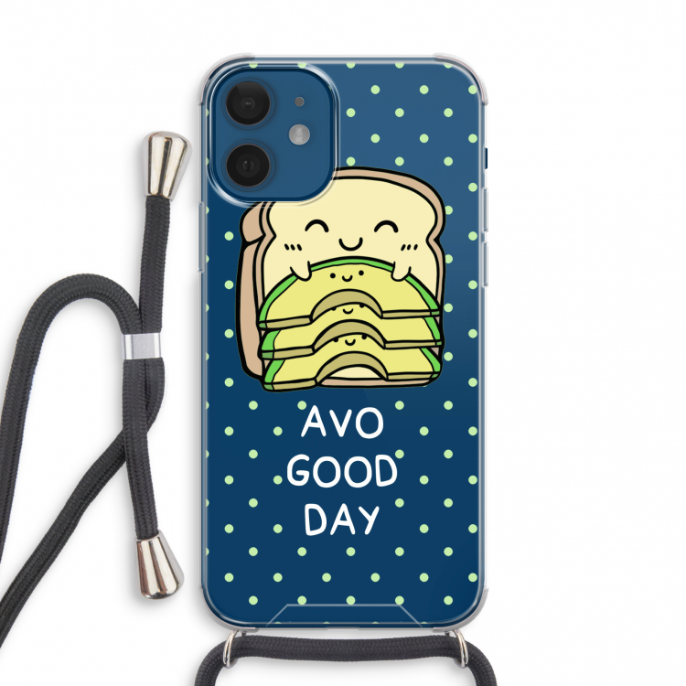 Avo Good Day: iPhone 12 mini Transparant Hoesje met koord