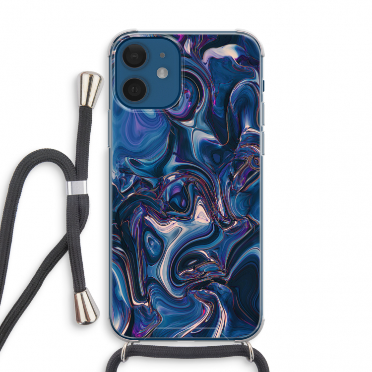 Mirrored Mirage: iPhone 12 mini Transparant Hoesje met koord