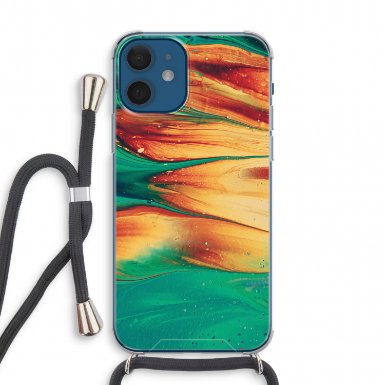 Green Inferno: iPhone 12 mini Transparant Hoesje met koord