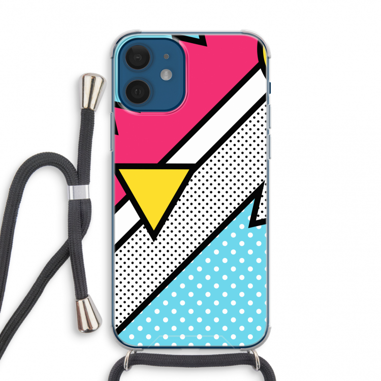 Pop Art #3: iPhone 12 mini Transparant Hoesje met koord