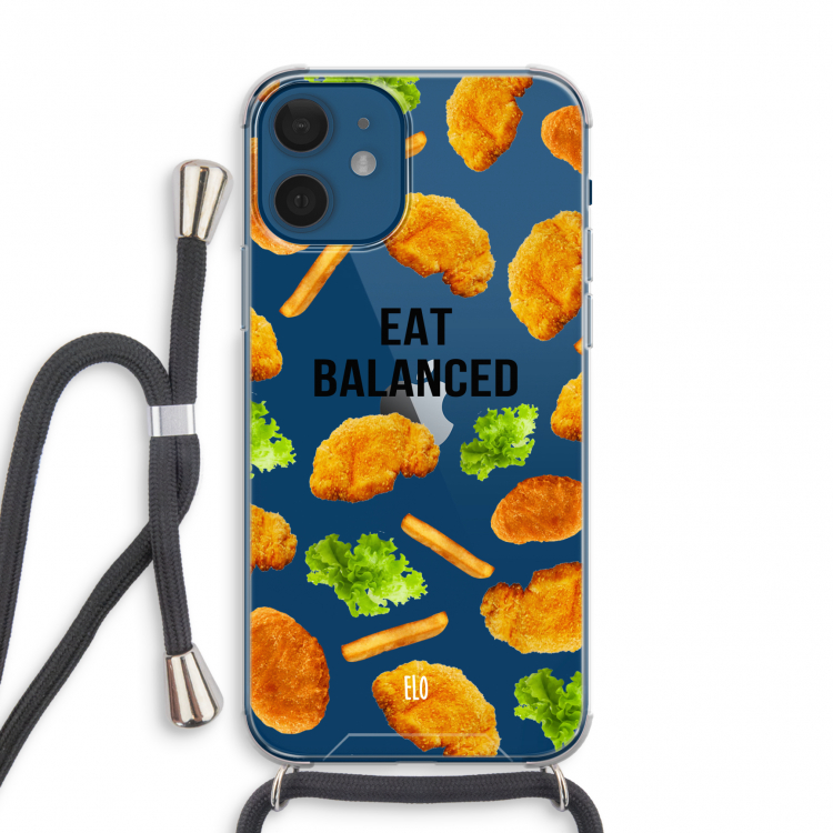 Eat Balanced: iPhone 12 mini Transparant Hoesje met koord