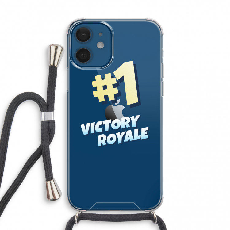 Victory Royale: iPhone 12 mini Transparant Hoesje met koord