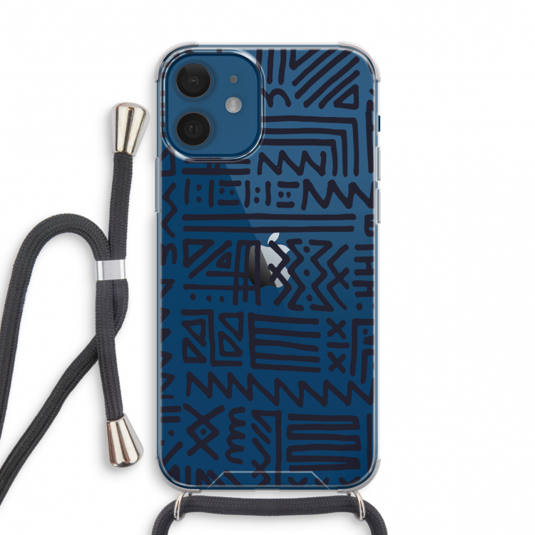 Marrakech print: iPhone 12 mini Transparant Hoesje met koord