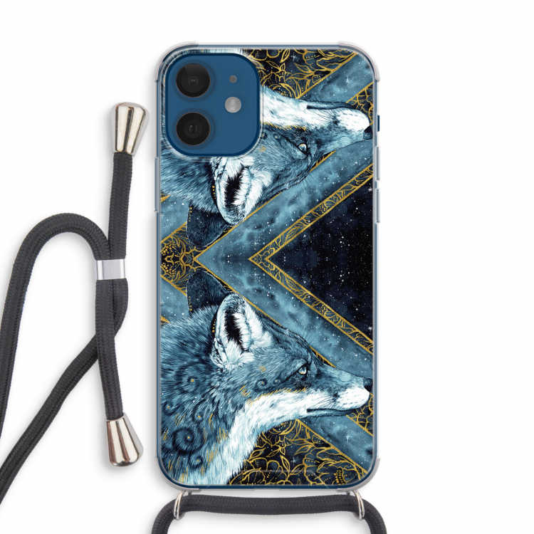 Golden Fox: iPhone 12 mini Transparant Hoesje met koord