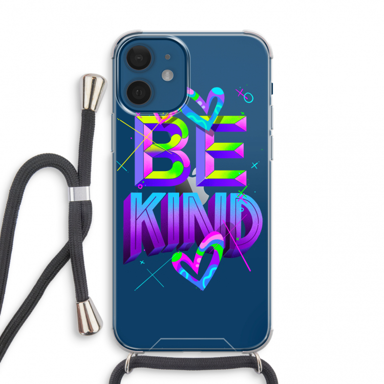Be Kind: iPhone 12 mini Transparant Hoesje met koord