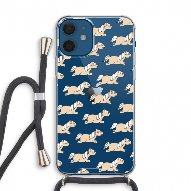 Ponys: iPhone 12 mini Transparant Hoesje met koord