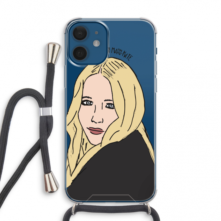 Mary Kate: iPhone 12 mini Transparant Hoesje met koord