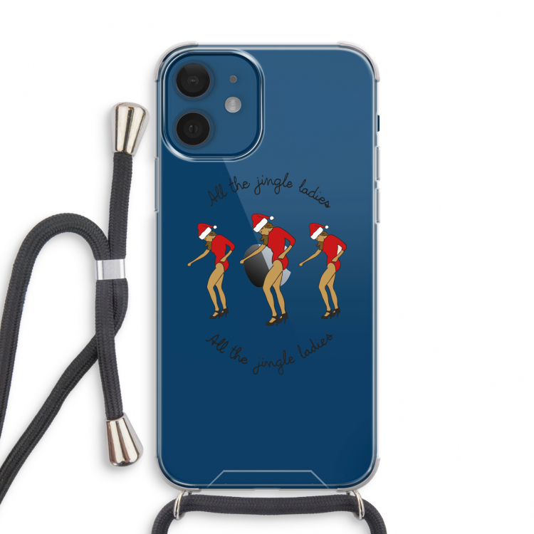 Jingle Ladies: iPhone 12 mini Transparant Hoesje met koord