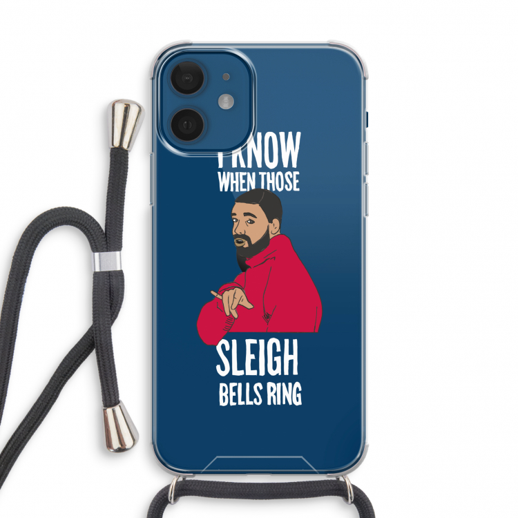 Sleigh Bells Ring: iPhone 12 mini Transparant Hoesje met koord