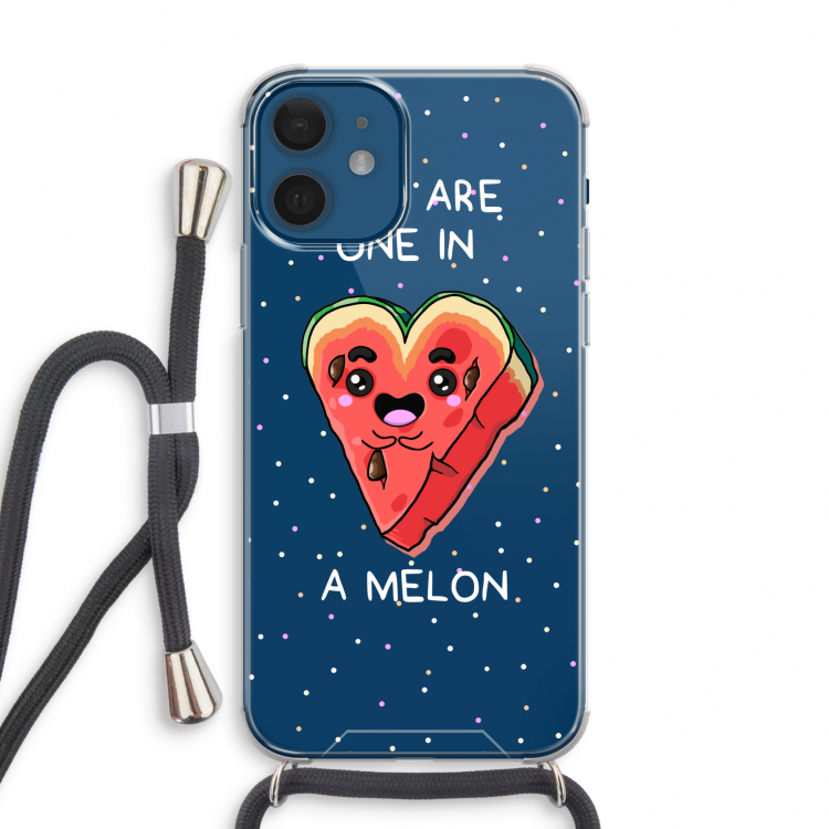 One In A Melon: iPhone 12 mini Transparant Hoesje met koord