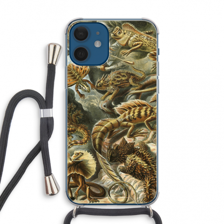 Haeckel Lacertilia: iPhone 12 mini Transparant Hoesje met koord