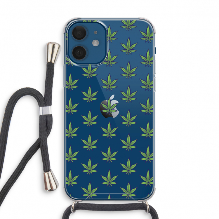 Weed: iPhone 12 mini Transparant Hoesje met koord