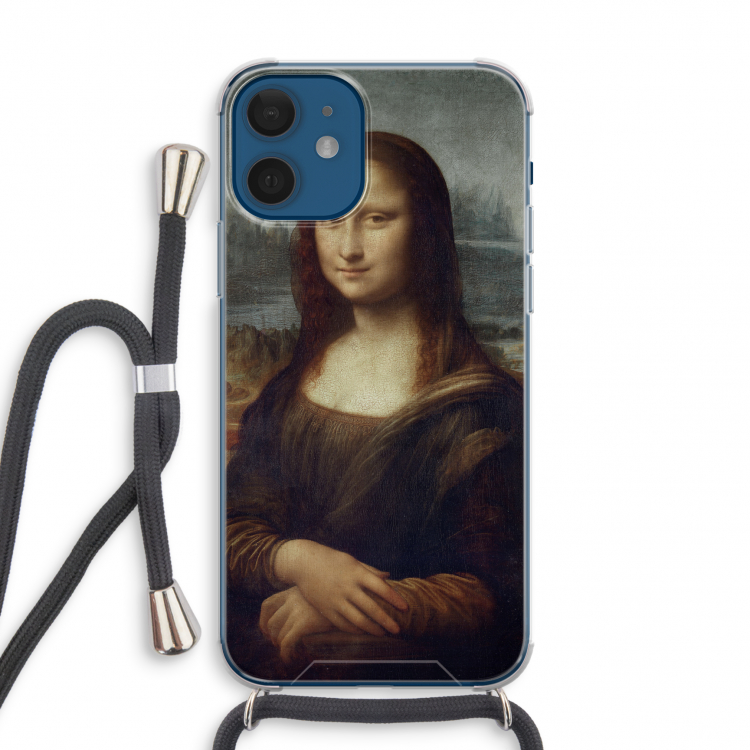 Mona Lisa: iPhone 12 mini Transparant Hoesje met koord