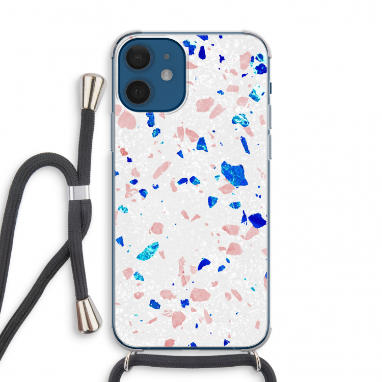 Terrazzo N°6: iPhone 12 mini Transparant Hoesje met koord