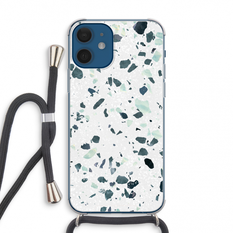 Terrazzo N°2: iPhone 12 mini Transparant Hoesje met koord