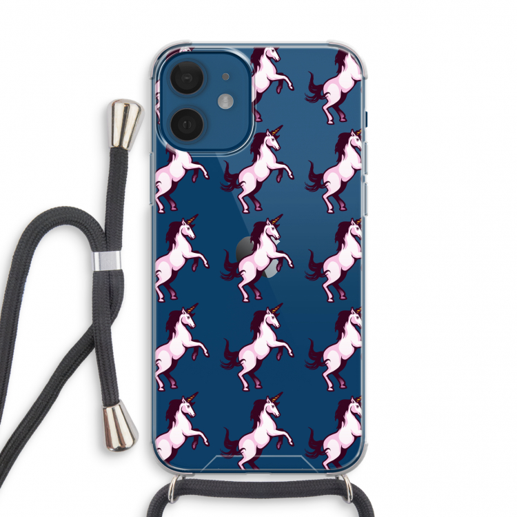 Musketon Unicorn: iPhone 12 mini Transparant Hoesje met koord