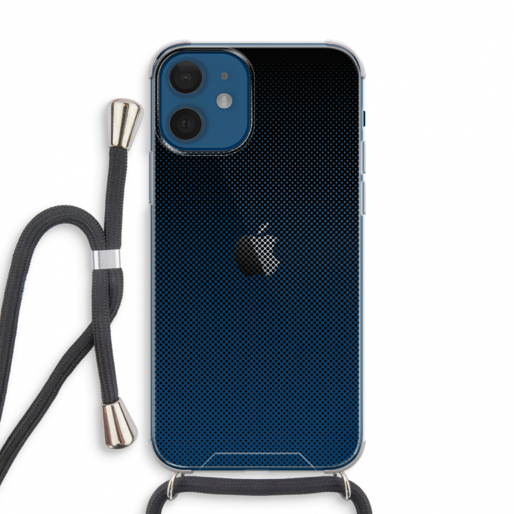 Musketon Halftone: iPhone 12 mini Transparant Hoesje met koord