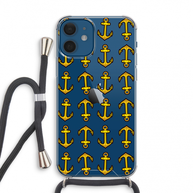 Musketon Anchor: iPhone 12 mini Transparant Hoesje met koord