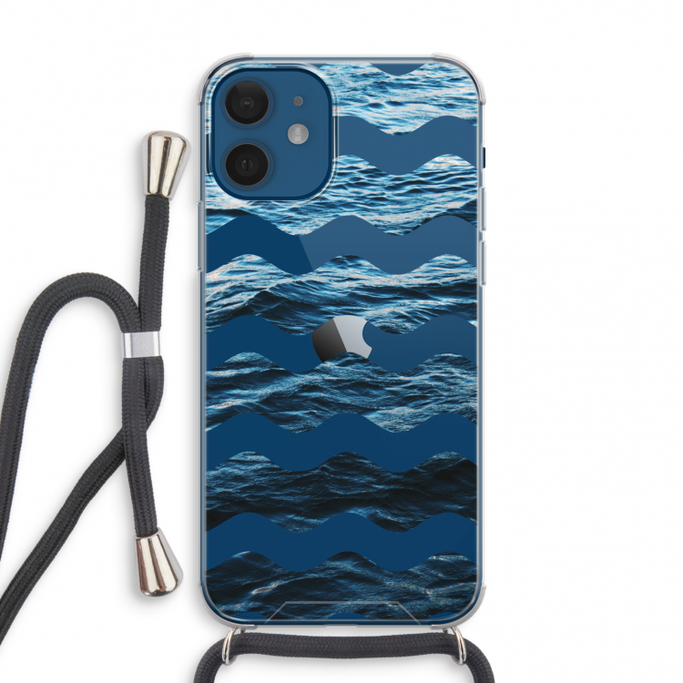 Oceaan: iPhone 12 mini Transparant Hoesje met koord
