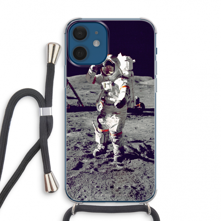 Spaceman: iPhone 12 mini Transparant Hoesje met koord