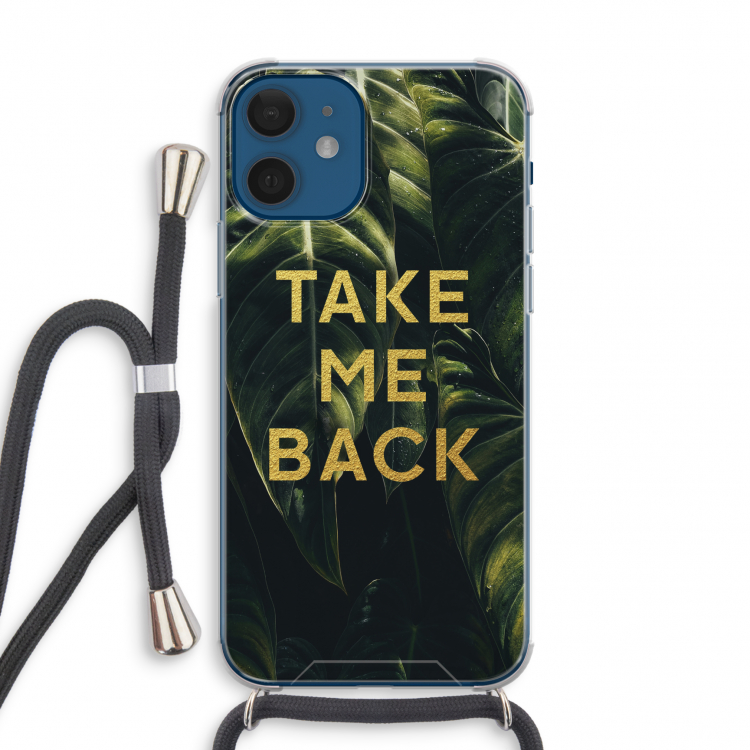 Take me back: iPhone 12 mini Transparant Hoesje met koord