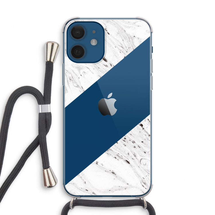 Biggest stripe: iPhone 12 mini Transparant Hoesje met koord
