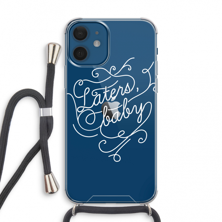 Laters, baby: iPhone 12 mini Transparant Hoesje met koord