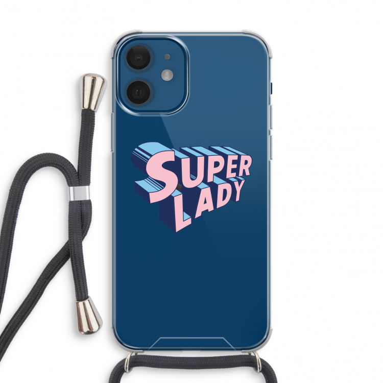 Superlady: iPhone 12 mini Transparant Hoesje met koord