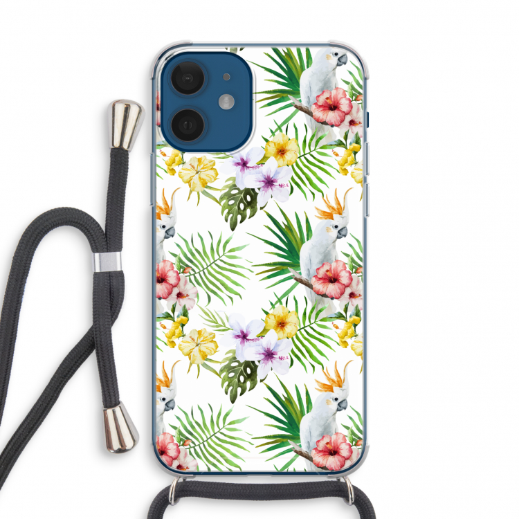 Gele kuif: iPhone 12 mini Transparant Hoesje met koord