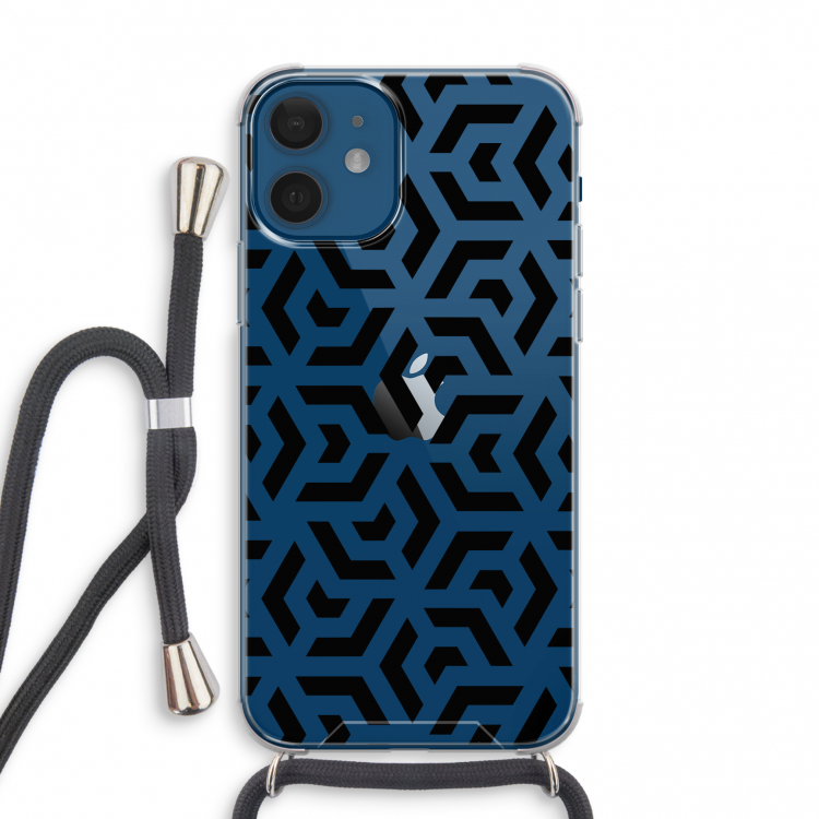 Crazy pattern: iPhone 12 mini Transparant Hoesje met koord