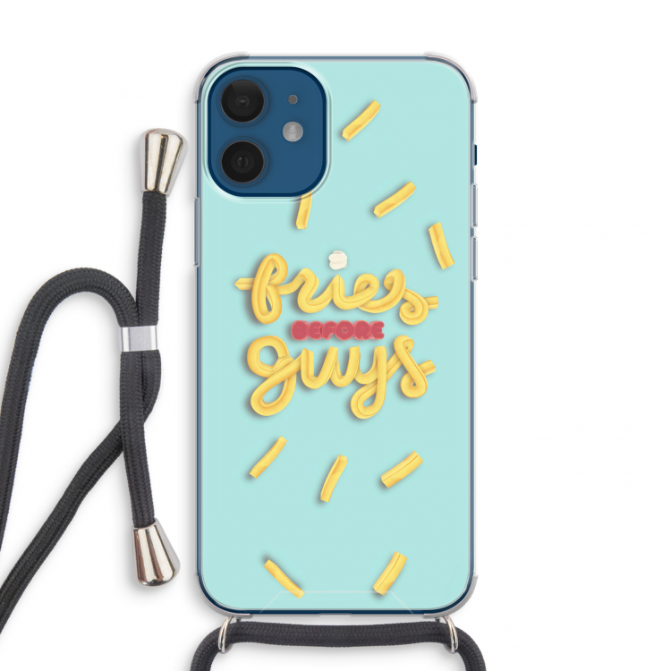 Always fries: iPhone 12 mini Transparant Hoesje met koord
