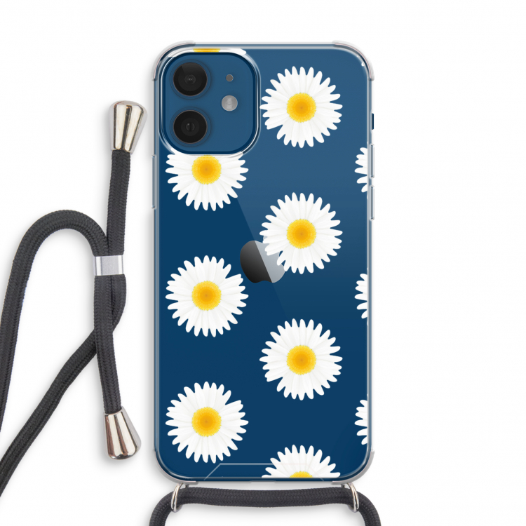 Margrietjes: iPhone 12 mini Transparant Hoesje met koord