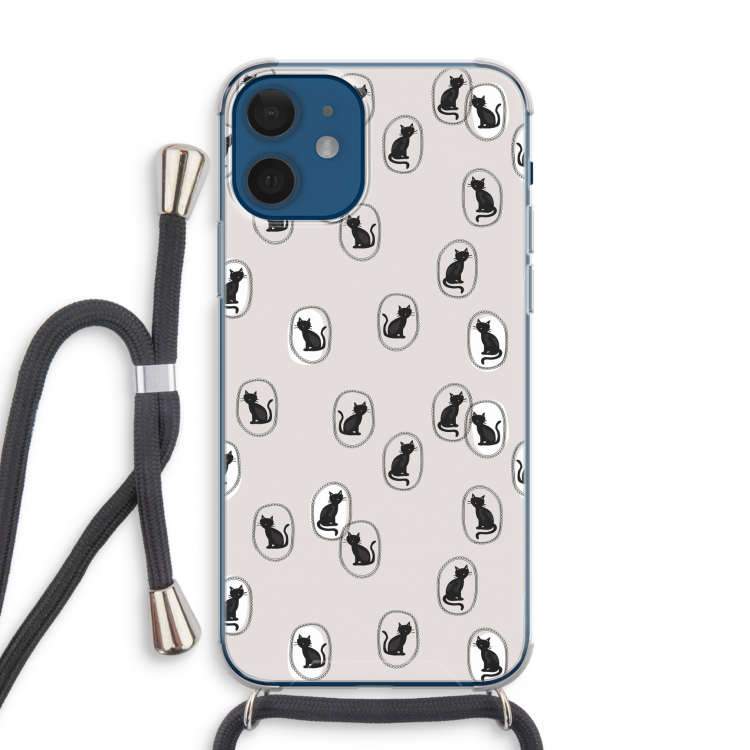 Miauw: iPhone 12 mini Transparant Hoesje met koord