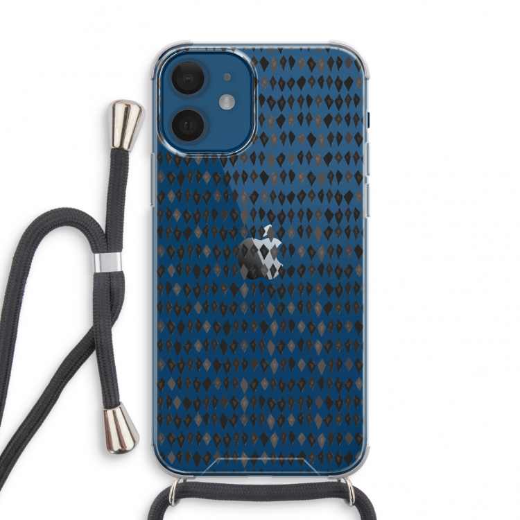 Crazy shapes: iPhone 12 mini Transparant Hoesje met koord