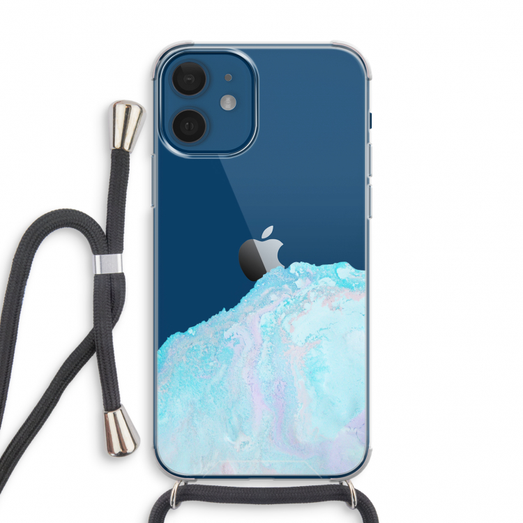 Fantasie pastel: iPhone 12 mini Transparant Hoesje met koord