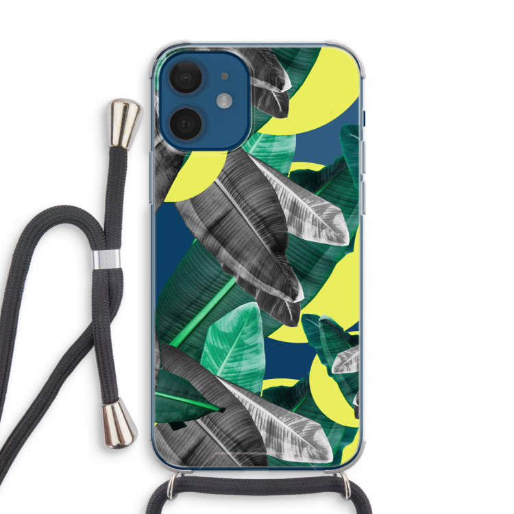 Fantasie jungle: iPhone 12 mini Transparant Hoesje met koord