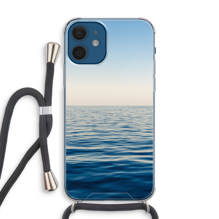 Water horizon: iPhone 12 mini Transparant Hoesje met koord