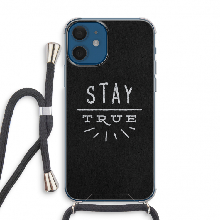 Stay true: iPhone 12 mini Transparant Hoesje met koord