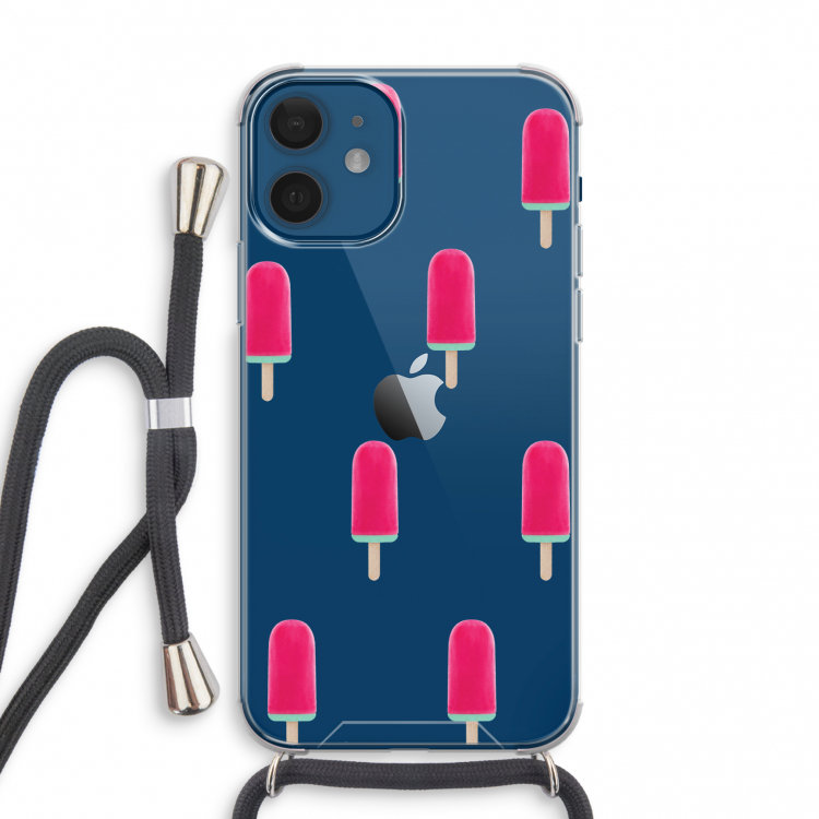 Waterijsje: iPhone 12 mini Transparant Hoesje met koord