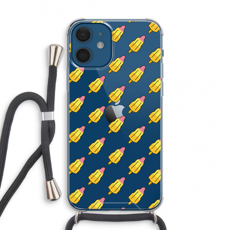 Waterijsjes: iPhone 12 mini Transparant Hoesje met koord