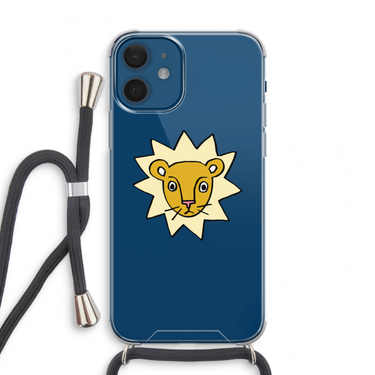 Kleine leeuw: iPhone 12 mini Transparant Hoesje met koord