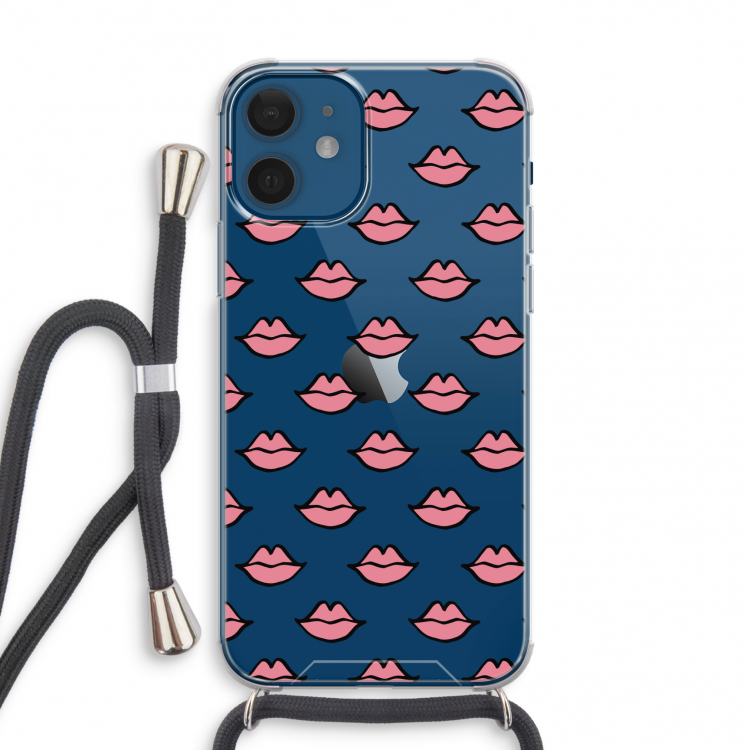 Lipjes: iPhone 12 mini Transparant Hoesje met koord