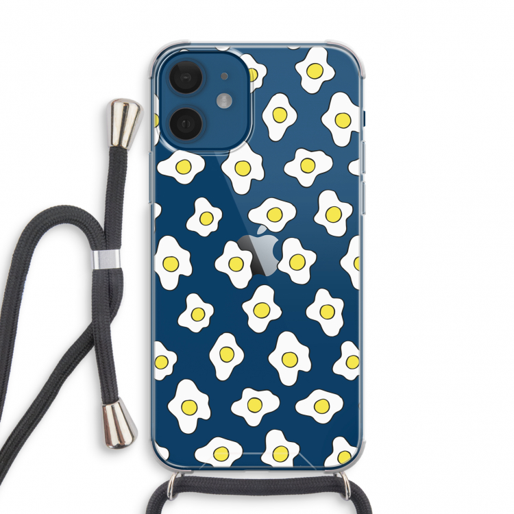 Spiegeleitjes: iPhone 12 mini Transparant Hoesje met koord